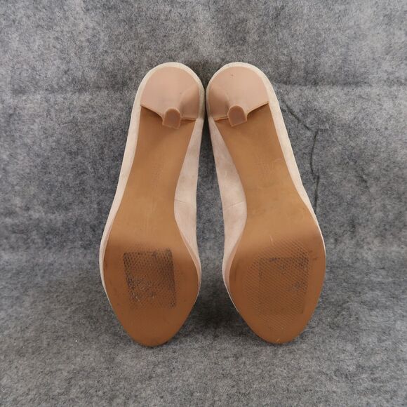 Franco Sarto Shoes Womens 7.5 Pump Platform Fashion Suede Beige Round Toe Orlina - Picture 14 of 16